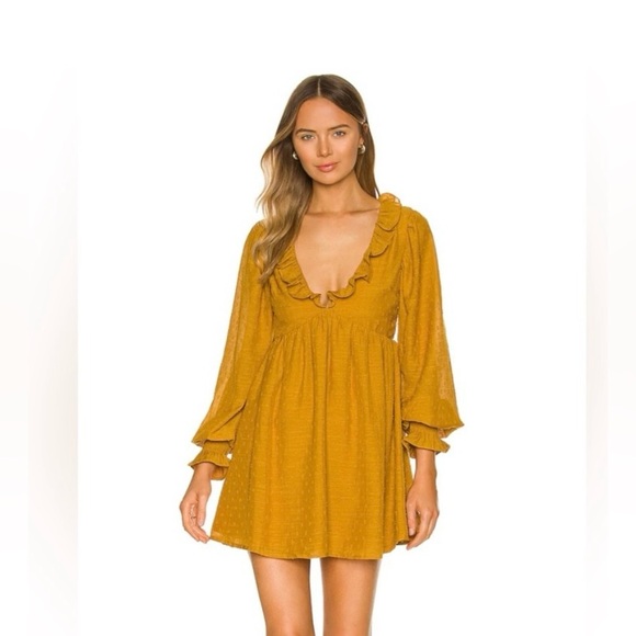 Tularosa Dresses & Skirts - Tulsrosa V neck mini dress with long sleeves. In EUC. Size Smalll